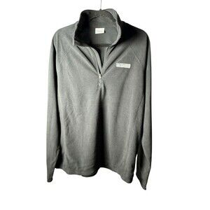 Columbia Life Point 1/4 Zip Fleece Men’s Black/Charcoal Gray Size Medium NEW